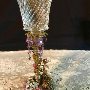 RARE KIRKS FOLLY FORGET ME NOT CANDLE HOLDER WOW!!